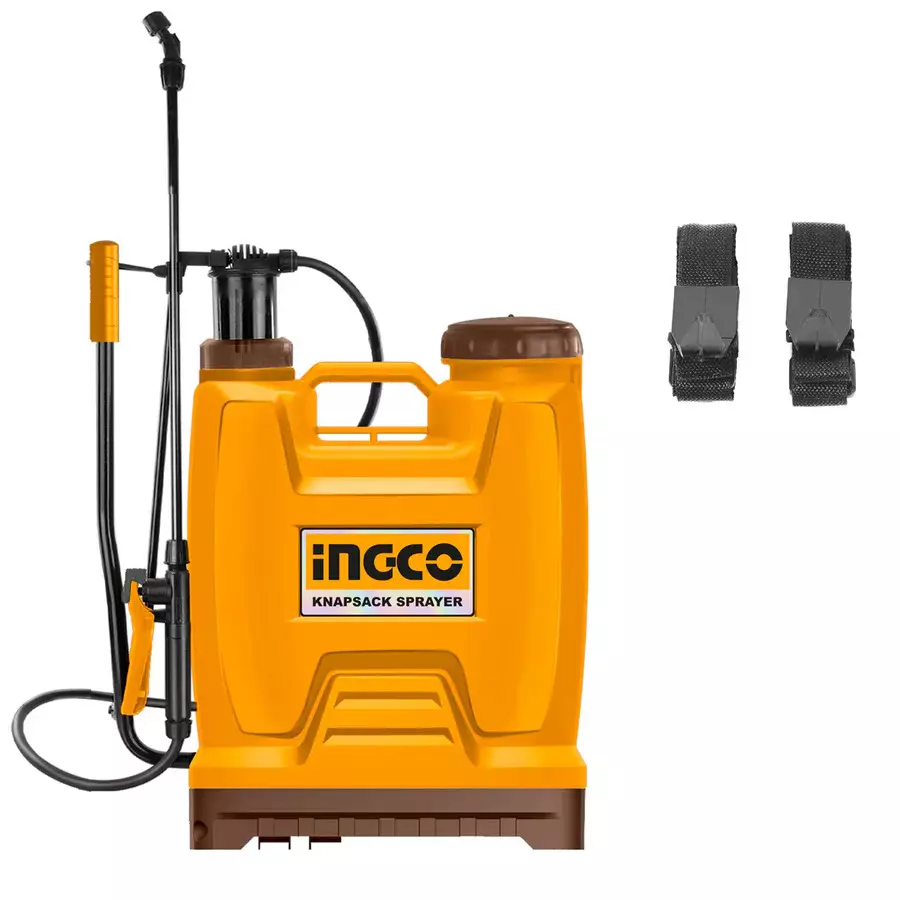 Ingco Knapsack Sprayer, 16 L Tank Capacity and 4.5 Bar Pressure with 2 Pcs Straps, HSPP41602