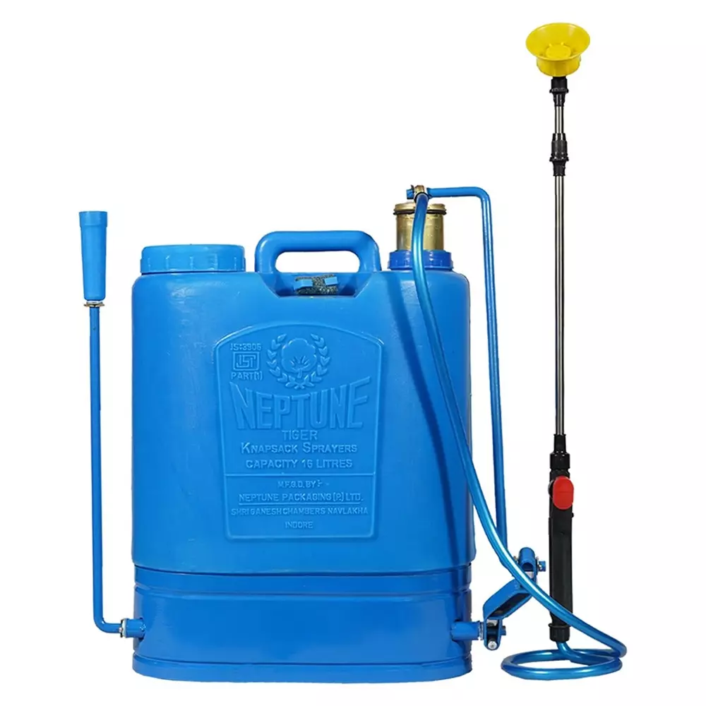 Neptune 16 L Blue Knapsack Hand Sprayer HDPE Tank Brass Chamber, Hariyali-10