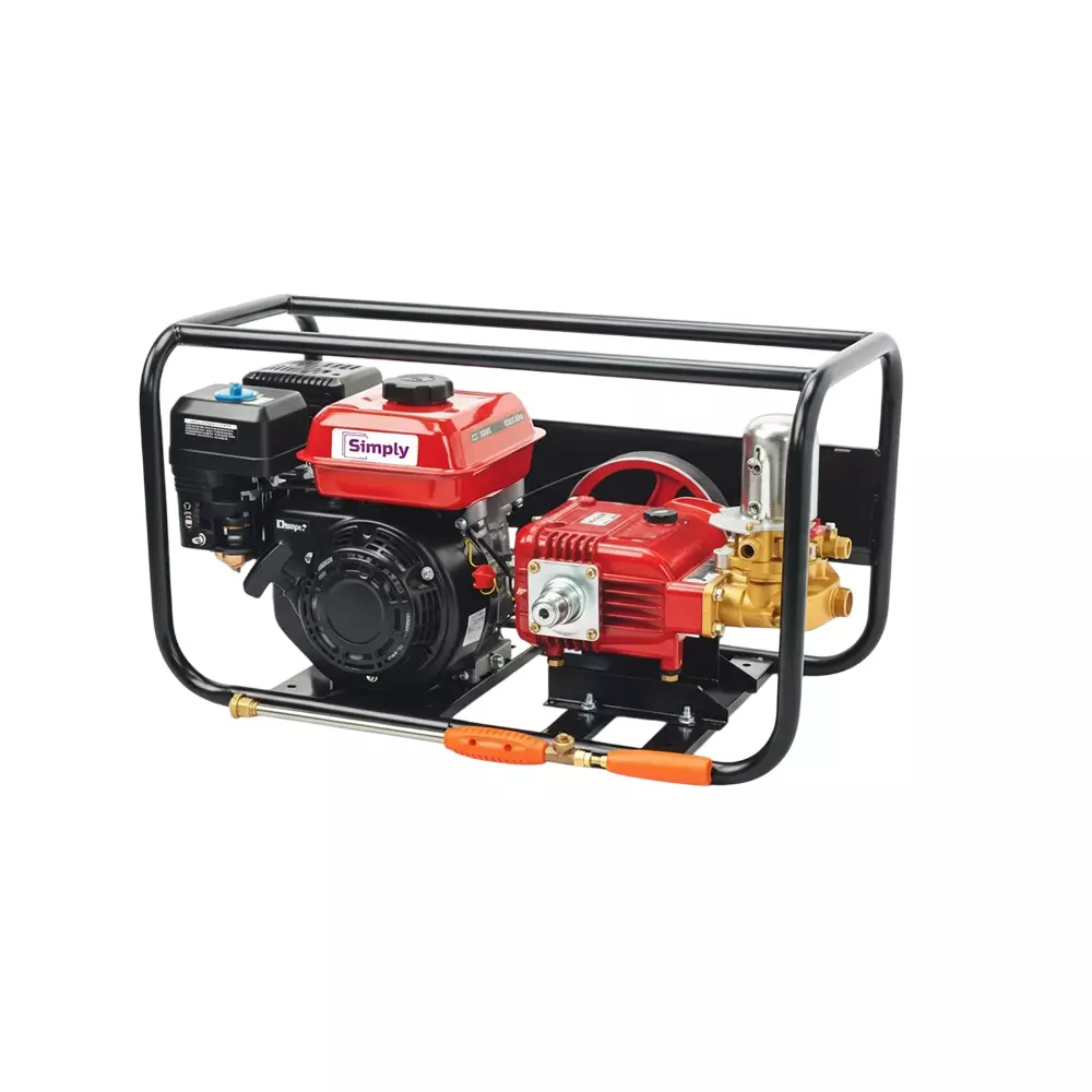 Simply Power Sprayer 6.5 HP 196 CC 4 Stroke Petrol Operated Engine with 22 Number HTP Pump, KSA-22