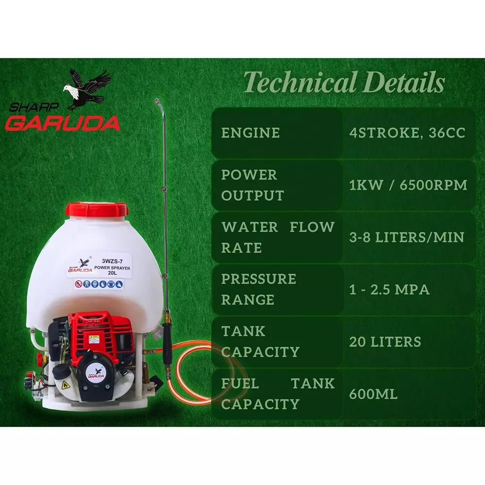 sharp-garuda-portable-power-sprayer-36-cc-4-stroke-petrol-engine-20-l-tank-capacity-for-agriculture-farming-fertilizer-pesticide