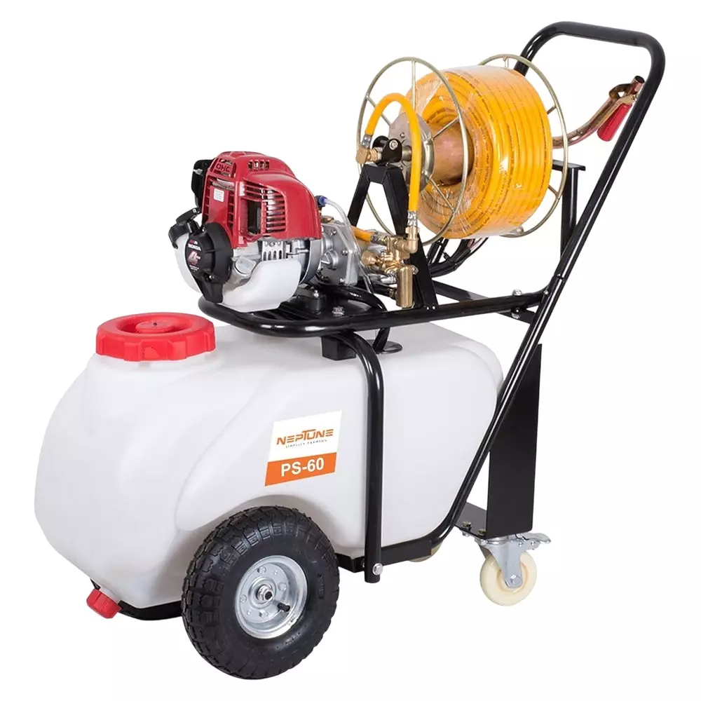 Neptune Portable Trolley Power Sprayer 4 Stroke 35 CC Petrol Engine 1.5 HP 50 L Tank Capacity