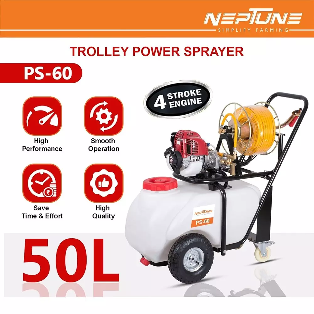 neptune-portable-trolley-power-sprayer-4-stroke-35-cc-petrol-engine-15-hp-50-l-tank-capacity