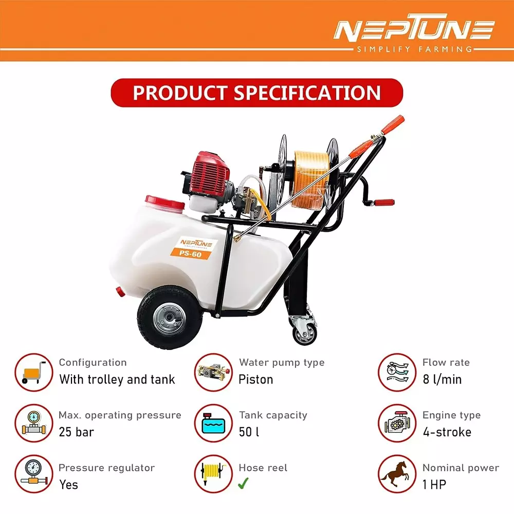 neptune-portable-trolley-power-sprayer-4-stroke-35-cc-petrol-engine-15-hp-50-l-tank-capacity