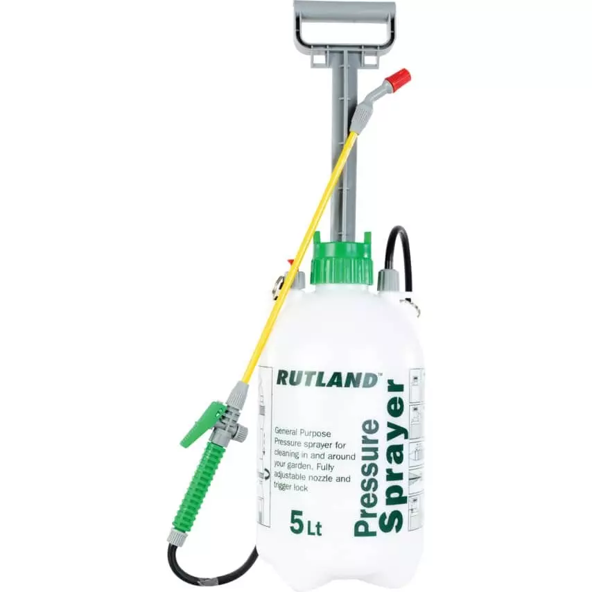 Rutland Pressure Sprayer 434 mm Height 5 L Capacity Polyethylene White, RTL5234320K