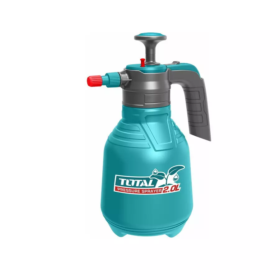 Total Pressure Sprayer 2 L 2.5 BAR Aluminum Pump Adjustable Nozzle Straight Jet Mist, THSPP20202
