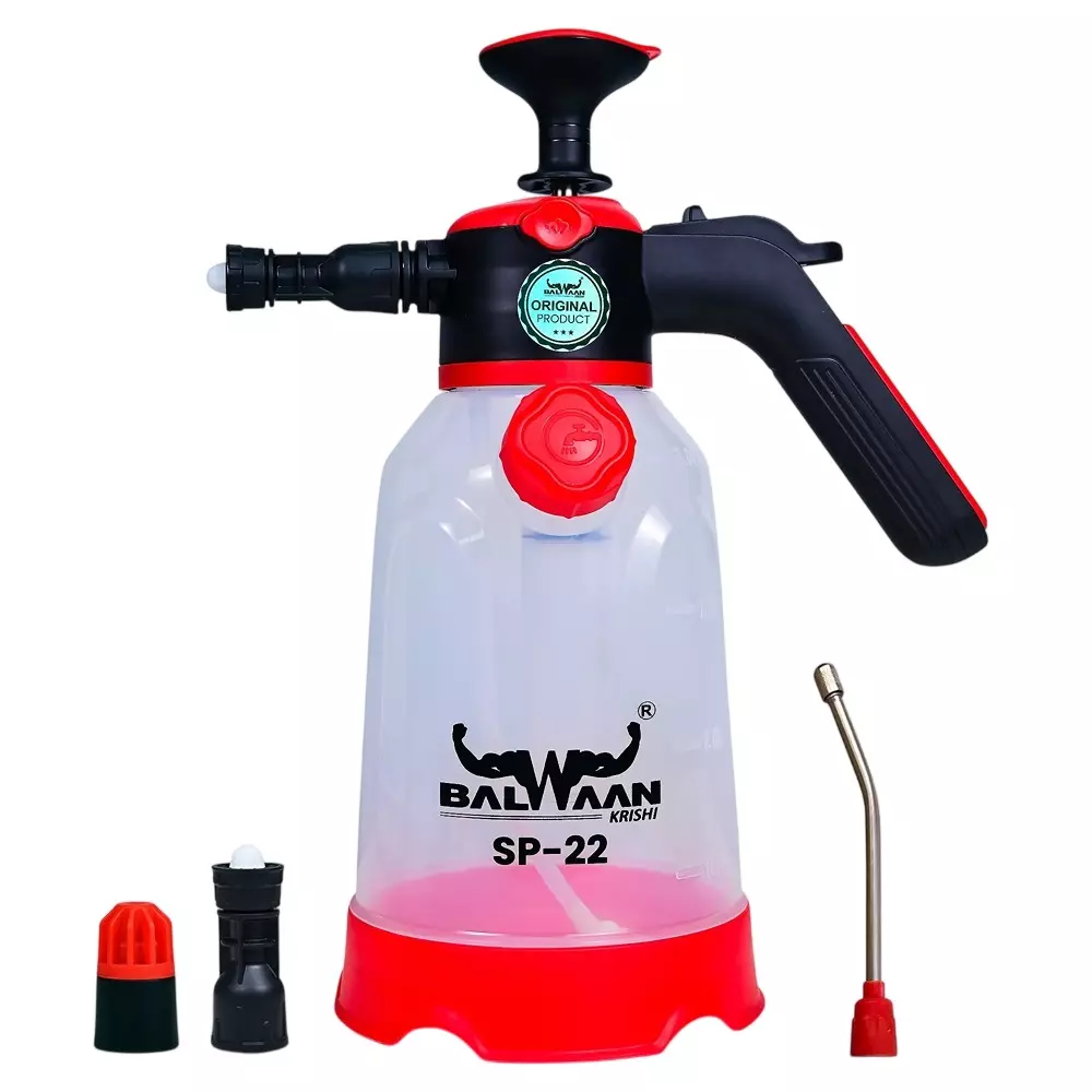 Balwaan 2 L Manual Sprayer With Measuring Cup, Virgin Plastic Body and Manual Pump, SP-22