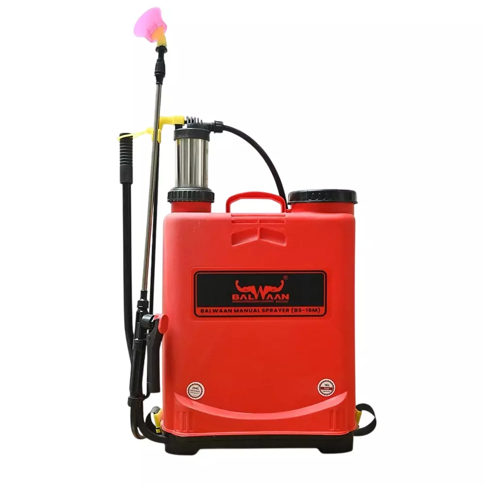 Balwaan Manual Sprayer Black & Red 16 L Tank Capacity for Farming & Gardening, BS16M