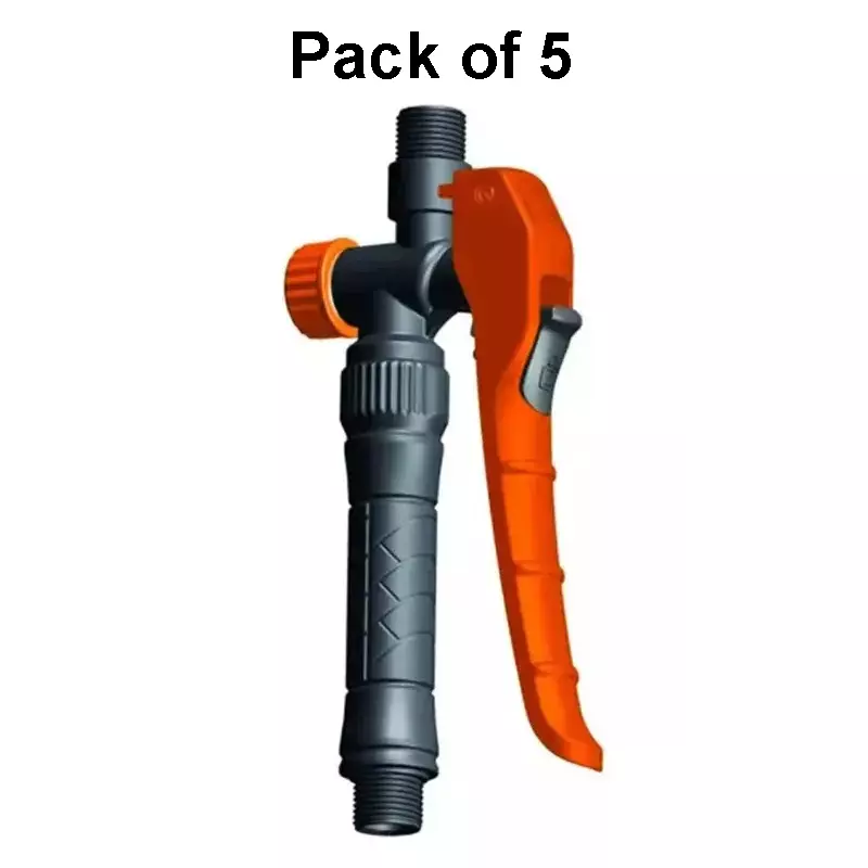 PAD CORP Premium Trigger For Battery and Manual Sprayer Black, Orange Plastic (Pack of 5)