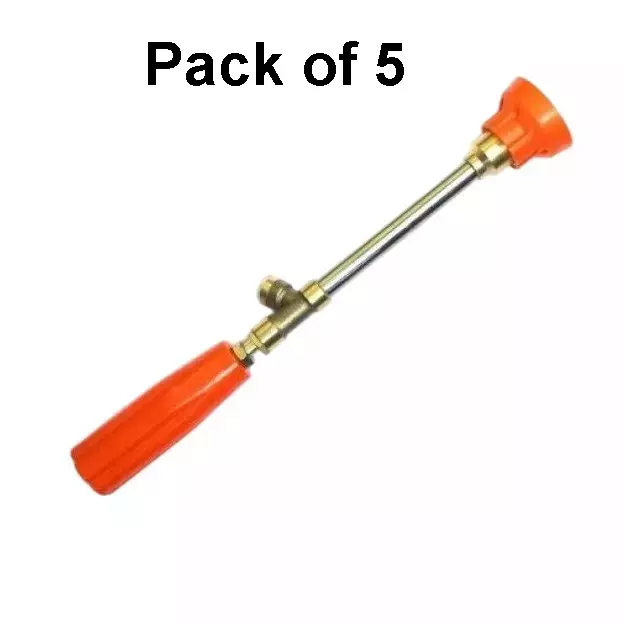 PAD CORP 30.48 cm (1 ft) Double Bull Adjustable Spraying Gun with Muth ‎Stainless Steel, Brass (Pack of 5)