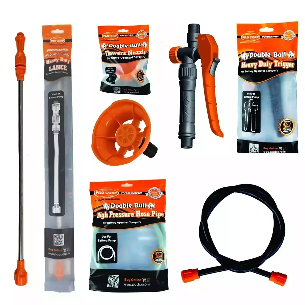 PAD CORP Premium Pipe + Trigger + Lance + Nozzle 45 cm to 80 cm Extendable Plastic (Pack of 10 Kit)