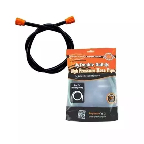 PAD CORP Double Bull Premium Delivery Pipe for Battery Sprayer Black, Orange Plastic (Pack of 5)