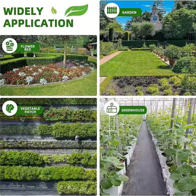 SINGHAL Premium Garden Weed Control Barrier Sheet Mat Without Green line Black Size 0.60x100 m