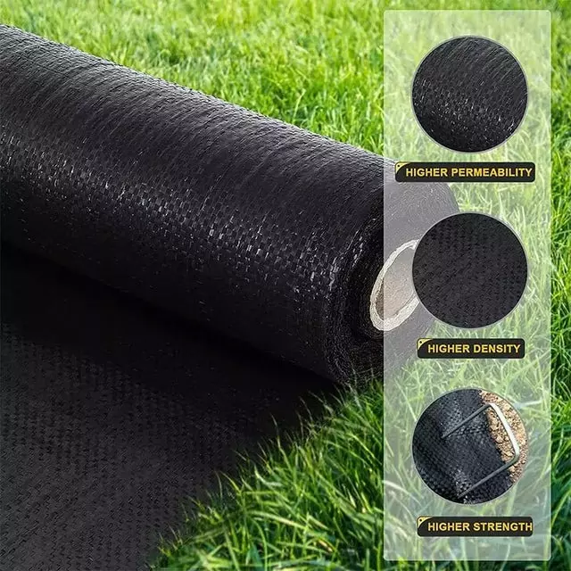 SINGHAL Premium Garden Weed Control Barrier Sheet Mat Without Green line Black Size 0.60x100 m