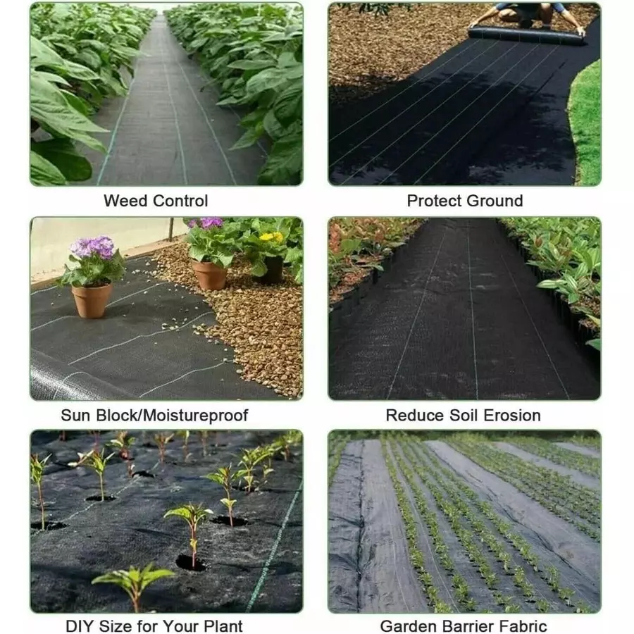SINGHAL Premium Garden Weed Control Barrier Sheet Mat Black Size 0.60x20 m