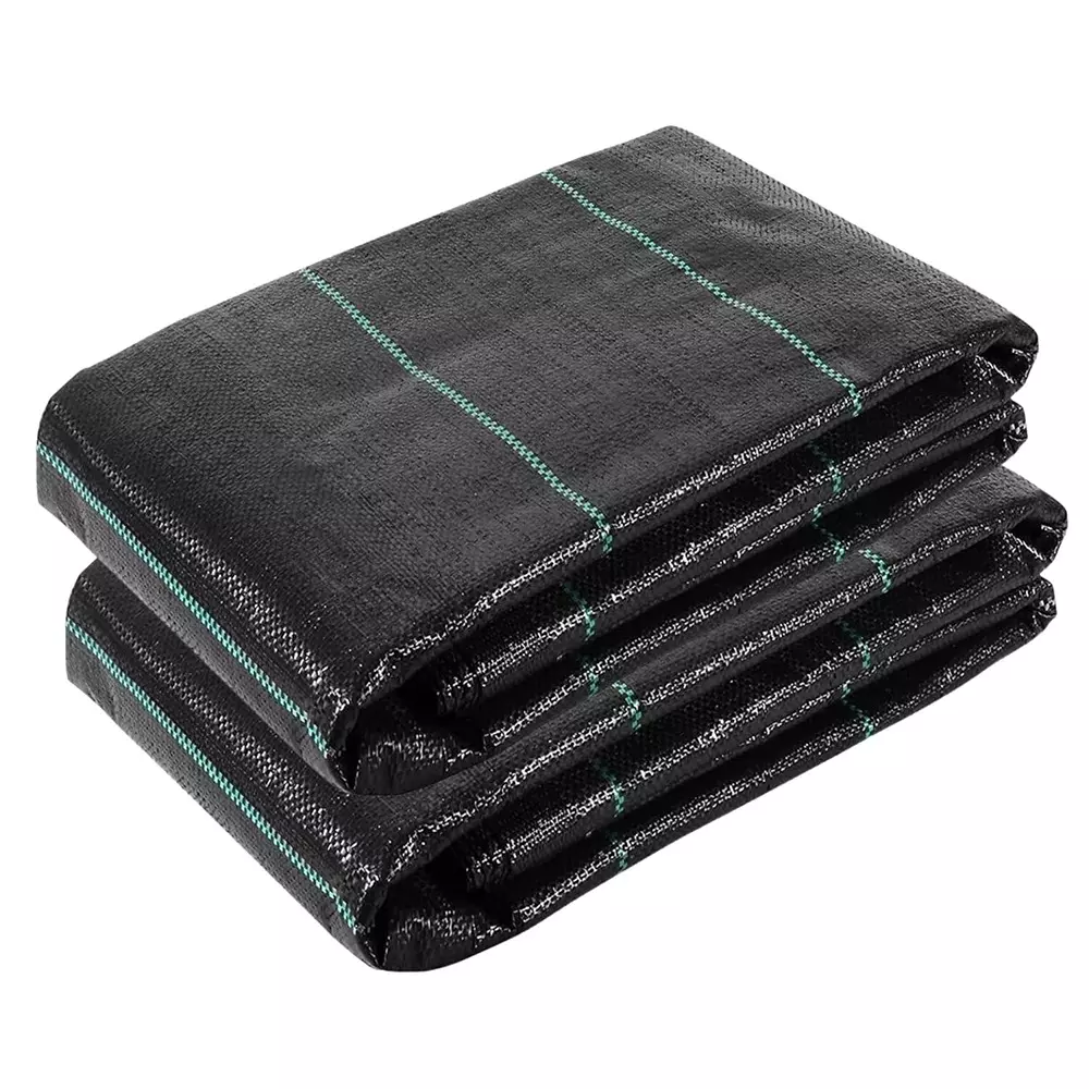 Singhal Premium Weed Control Mat Woven Polypropylene 1.2x5 m Size Black, WMB_1.2x5