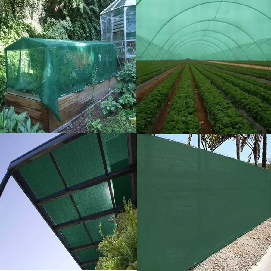 Singhal House Net HDPE 3x10 m Green & Black with 70% UV Protection
