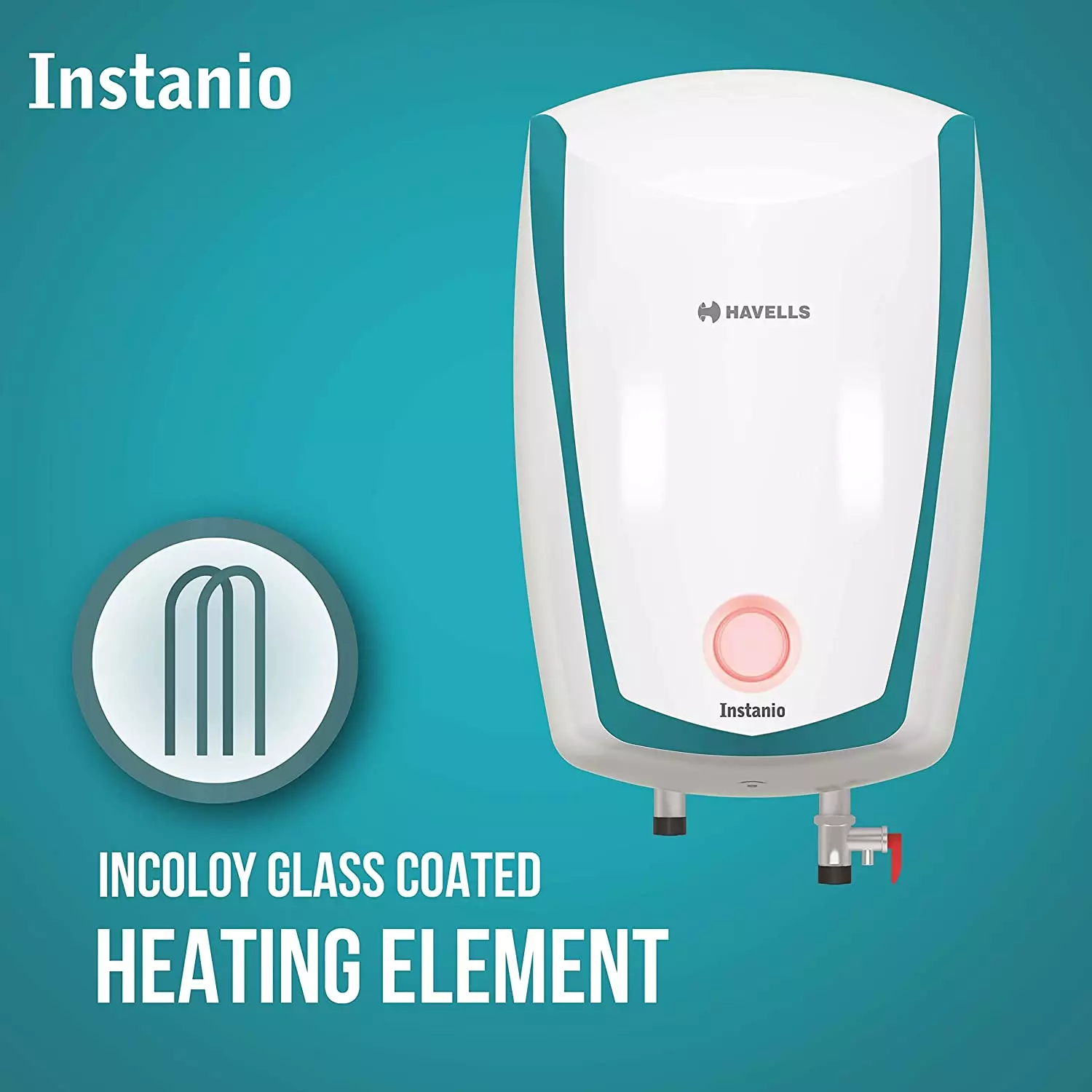 Buy Havells Instanio 10 L Vertical Mount Storage Water Geyser 2000 W 5 Star  White and Blue GHWAICTBL010 Online in India at Best Prices