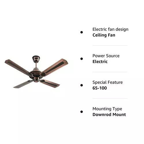 Havells Florence U/L ES Black Antique Copper 1200 mm Ceiling Fan, FHCUF1SBAC48