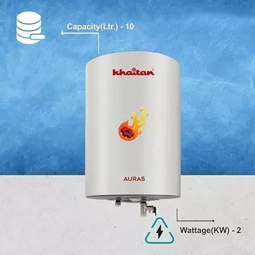 Buy Khaitan Hi Life Auras 10 L Grey Storage Water Geyser Online in India at  Best Prices