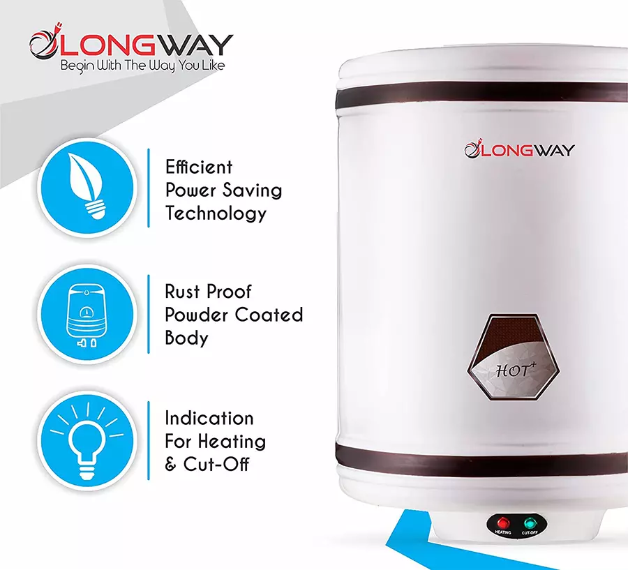 Buy LONGWAY Hot Plus 10 L Off-White Gas Water Geyser Everywhere Online in  India at Best Prices