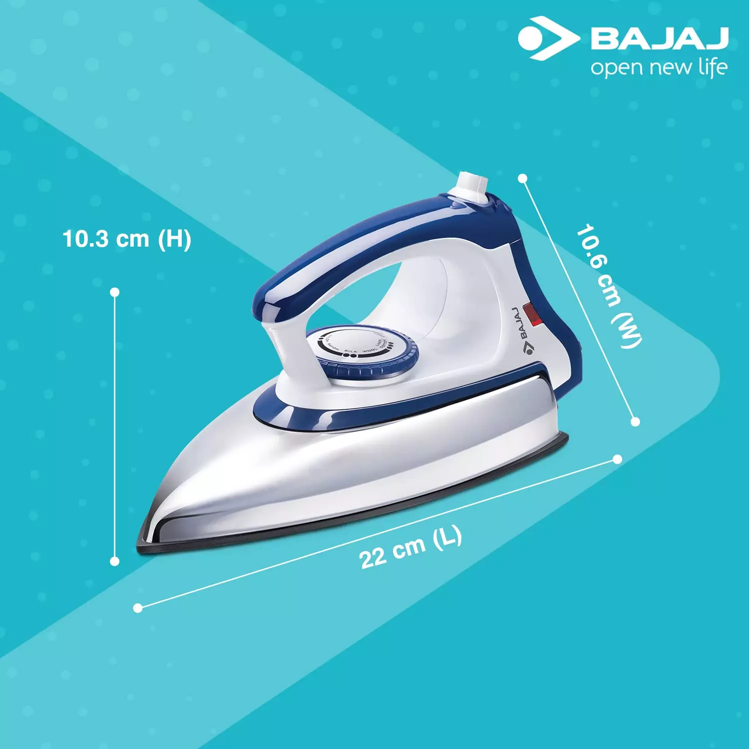 Bajaj Majesty DX-11 1000 W Blue, White Dry Iron