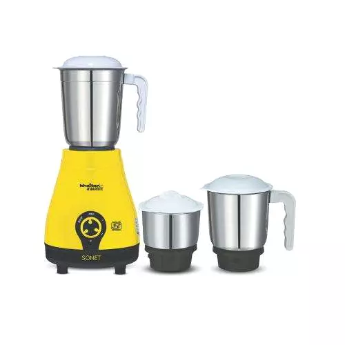 Buy Khaitan (500 Watt) Mixer Grinder With 3 Stainless Steel Jars