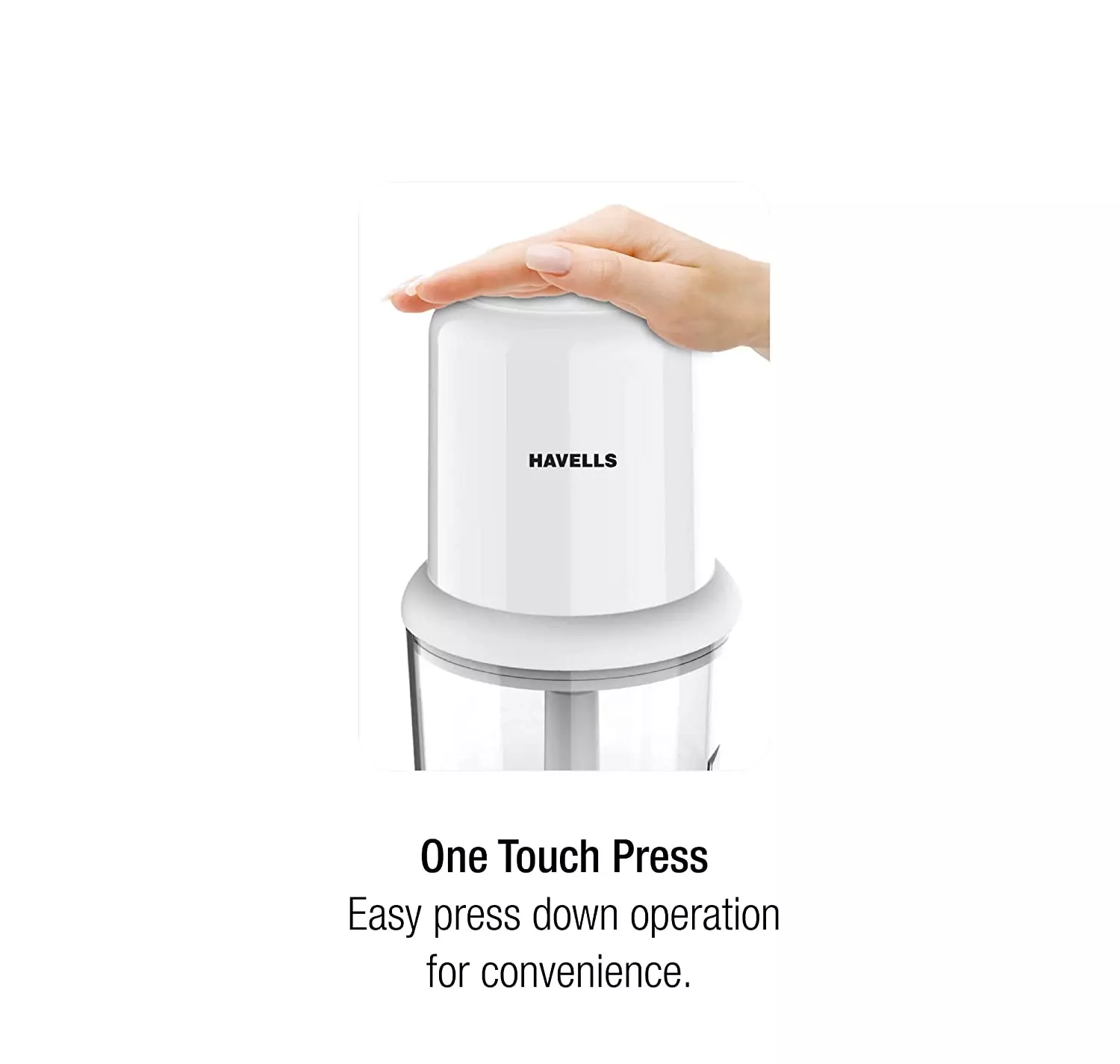 Havells Coral 750 ml White Microfiber Chopper 200 W, GHFCHCPW020