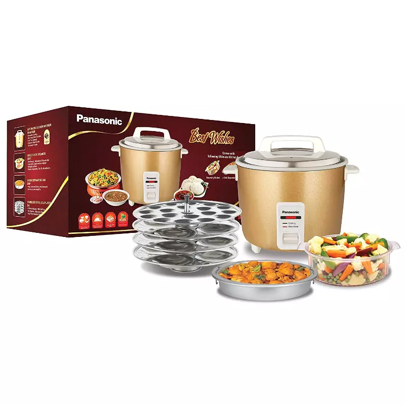 Buy Panasonic SRWA18GHCMB 400W 1.8 Ltr Rice Cooker Combo (Gold) Online