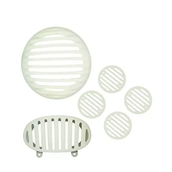 AllExtreme EXPAG6P Radium PVC Head Light Grill Cover Set with Tail Lamp Indicator Cup Compatible for Old Model Bajaj Avenger (Set 6 Pcs)
