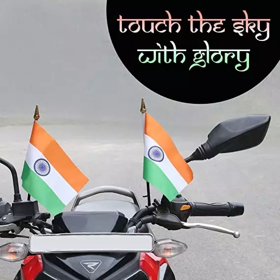 allextreme-expf001-indian-tricolor-handgrip-safety-flag-with-mounting-bracket-ideal-for-bikes-pack-of-10-pcs
