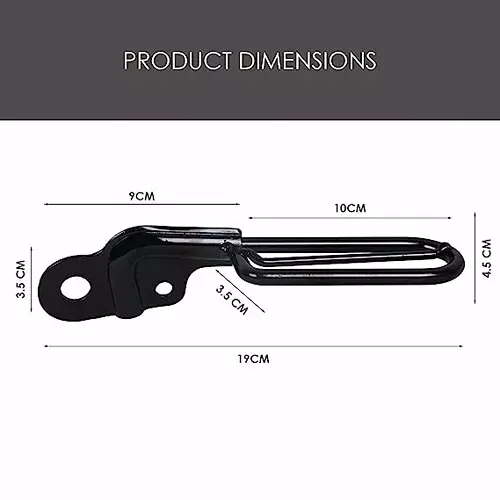 ALLEXTREME TBRE-212 Black Paddle Type Rear Footrest for Royal Enfield Bullet Classic, Electra & Standard