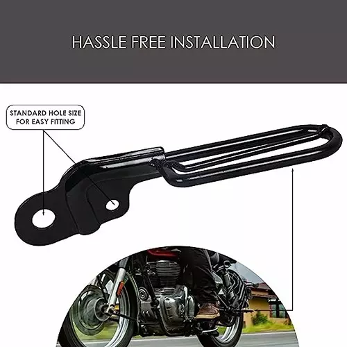 ALLEXTREME TBRE-212 Black Paddle Type Rear Footrest for Royal Enfield Bullet Classic, Electra & Standard