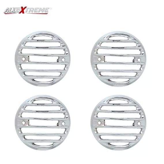 allextreme-exphs2-pvc-head-light-grill-cover-set-with-tail-lamp-indicator-compatible-for-bullet-classic-350cc-500cc-silver