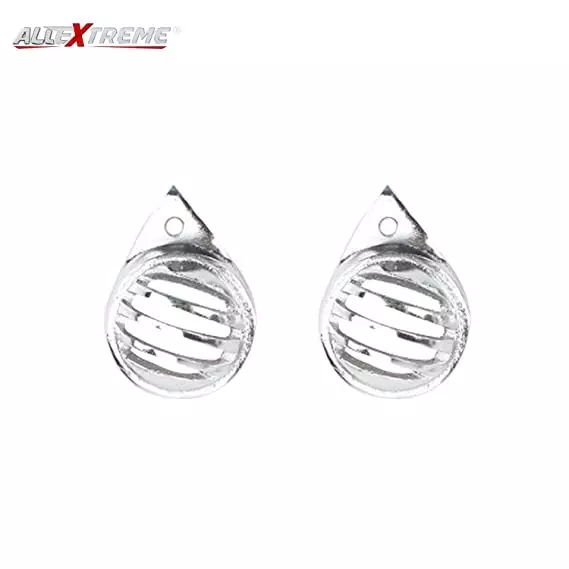 allextreme-exphs2-pvc-head-light-grill-cover-set-with-tail-lamp-indicator-compatible-for-bullet-classic-350cc-500cc-silver