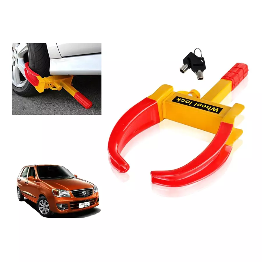 Auto Pearl Claw Type Adjustable Anti Theft Wheel Clamp Lock for Maruti Suzuki Alto 800 STD