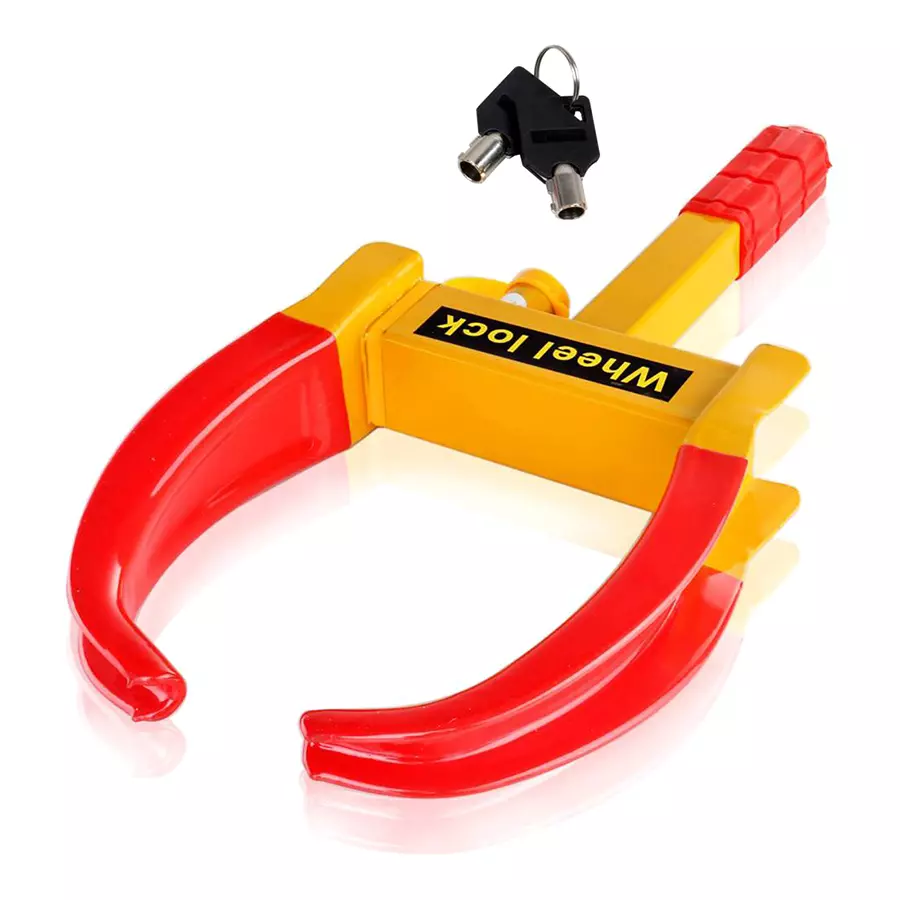 Auto Pearl Security Adjustable Anti Theft Yellow, Red Wheel Clamp Lock for Kia Carnival Limousine