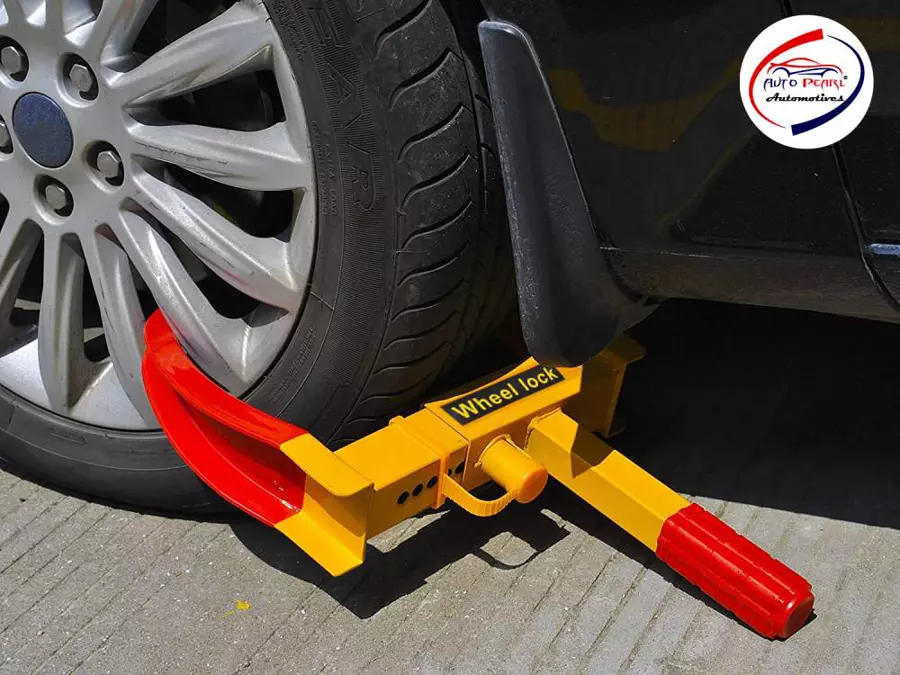 Auto Pearl Security Adjustable Anti Theft Yellow, Red Wheel Clamp Lock for Kia Carnival Limousine