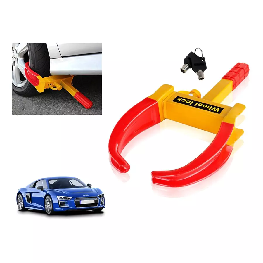 Auto Pearl Claw Type Anti Theft Adjustable Wheel Clamp Lock for Audi R8
