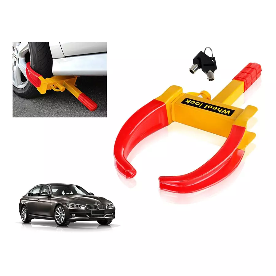Auto Pearl Claw Type Anti Theft Adjustable Wheel Clamp Lock for BMW 3 Series