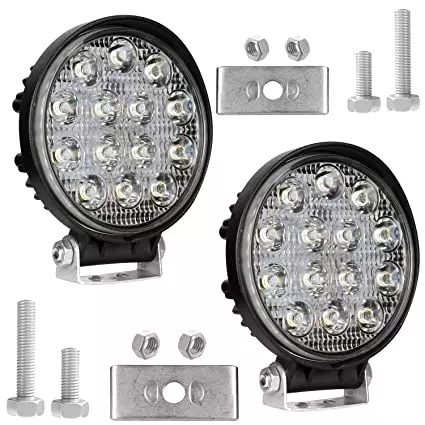 Cartronics Waterproof 9 LED Round Fog Light with Mounting Brackets for Mahindra Thar