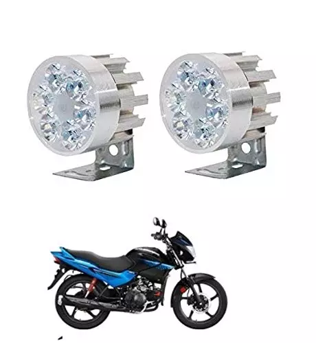 Cartronics Round 6 LED Motorcycle Light Bike Fog Lamp for Hero Glamour