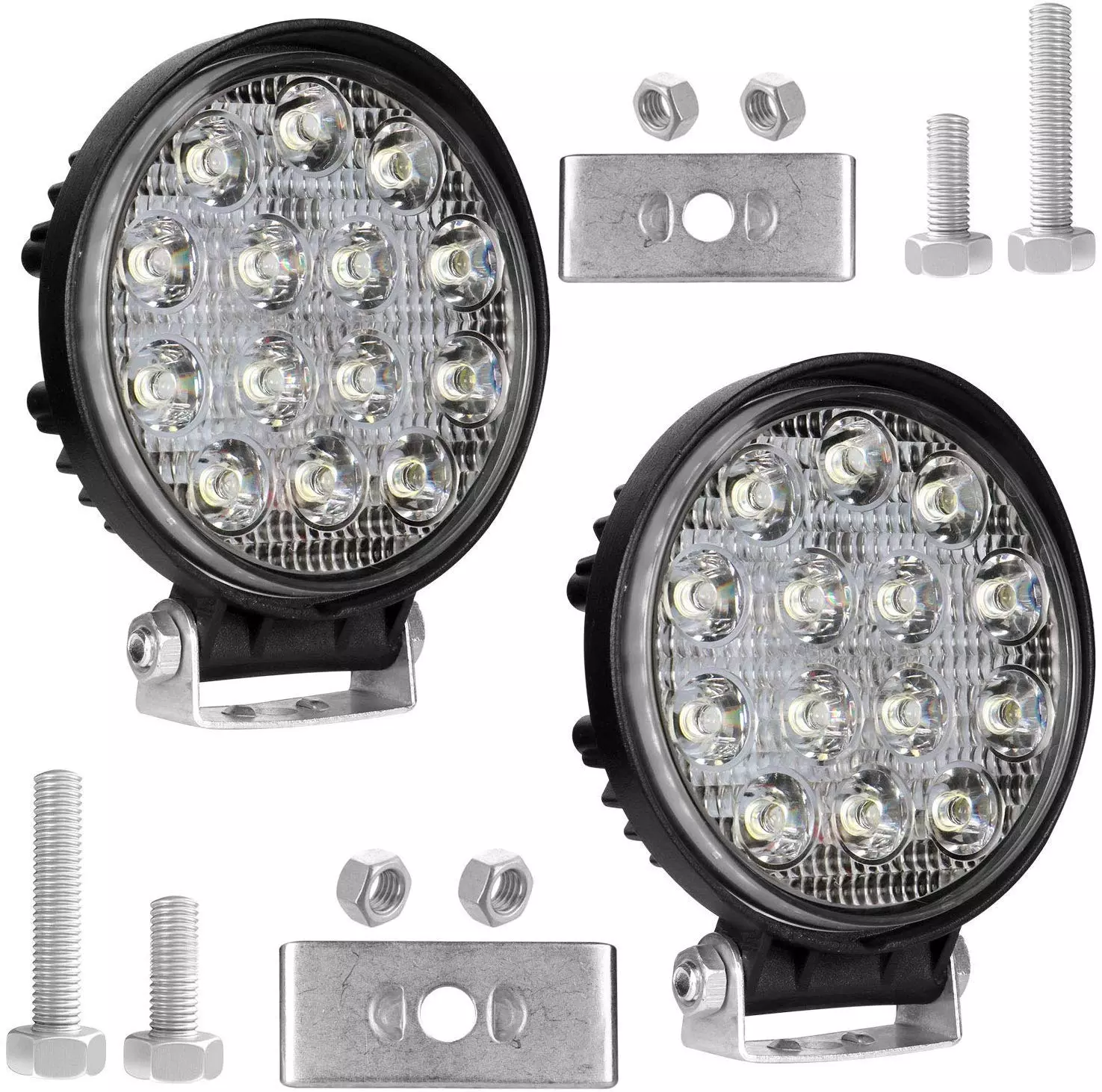 Cartronics 42W Complete Lighting System 14 LED Round Fog Lamp Light for Hero Motocorp Karizma Zmr