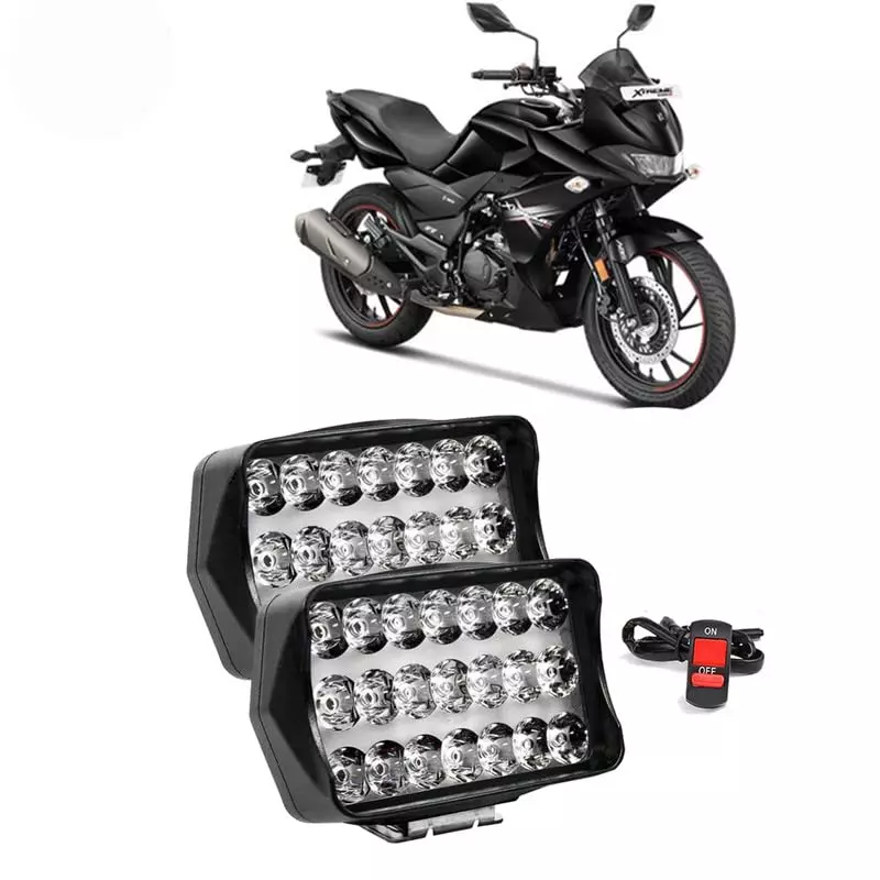 Cartronics 21 LED Fog Light With On/Off Switch for Hero MotoCorp Xtreme 200S Black(Set of 2 Pcs)
