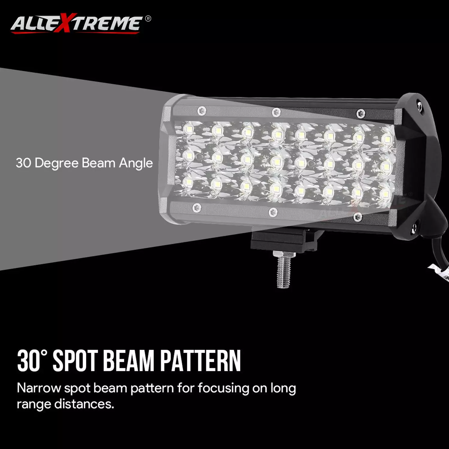 Allextreme Heavy Duty Upgraded Version 24 Led Fog Light / Work Light Bar Spot Beam Off Road Driving Lamp 1 Pcs 72W Cree,Pack Of 1
