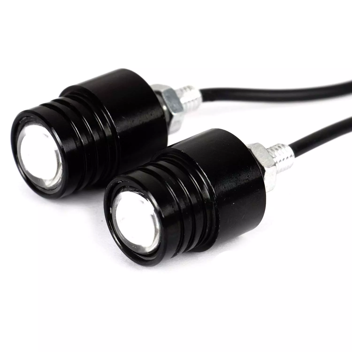 AllExtreme EXCD120 Car DRL LED Fog Lamp Round Blue 12V