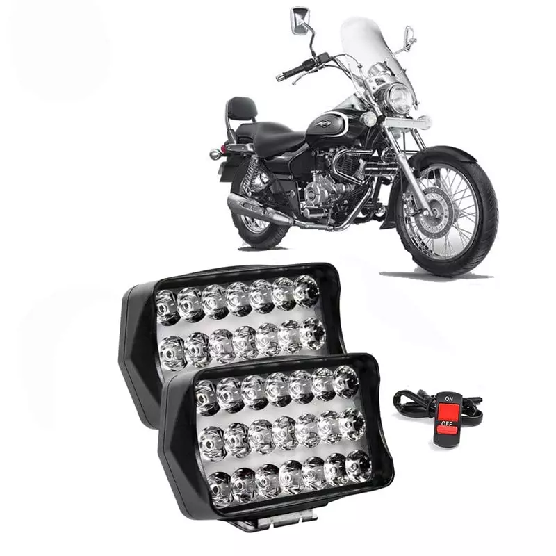 Cartronics 21 LED Fog Light With On/Off Switch  for Bajaj Avenger 220 Cruise White(Set of 2 Pcs)