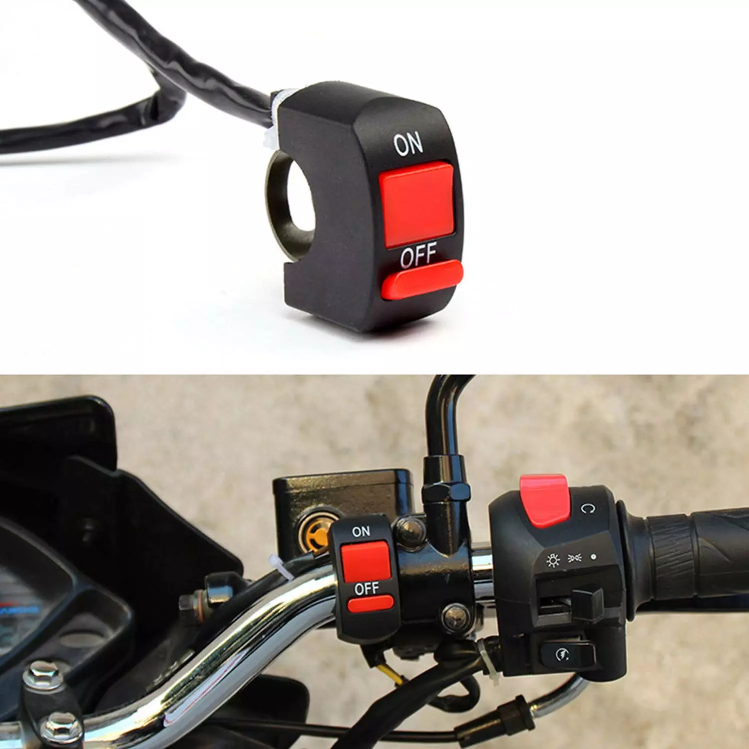 Allextreme AE6LF2P 6 LED Fog Lamp and ON/OFF Switch Set of2