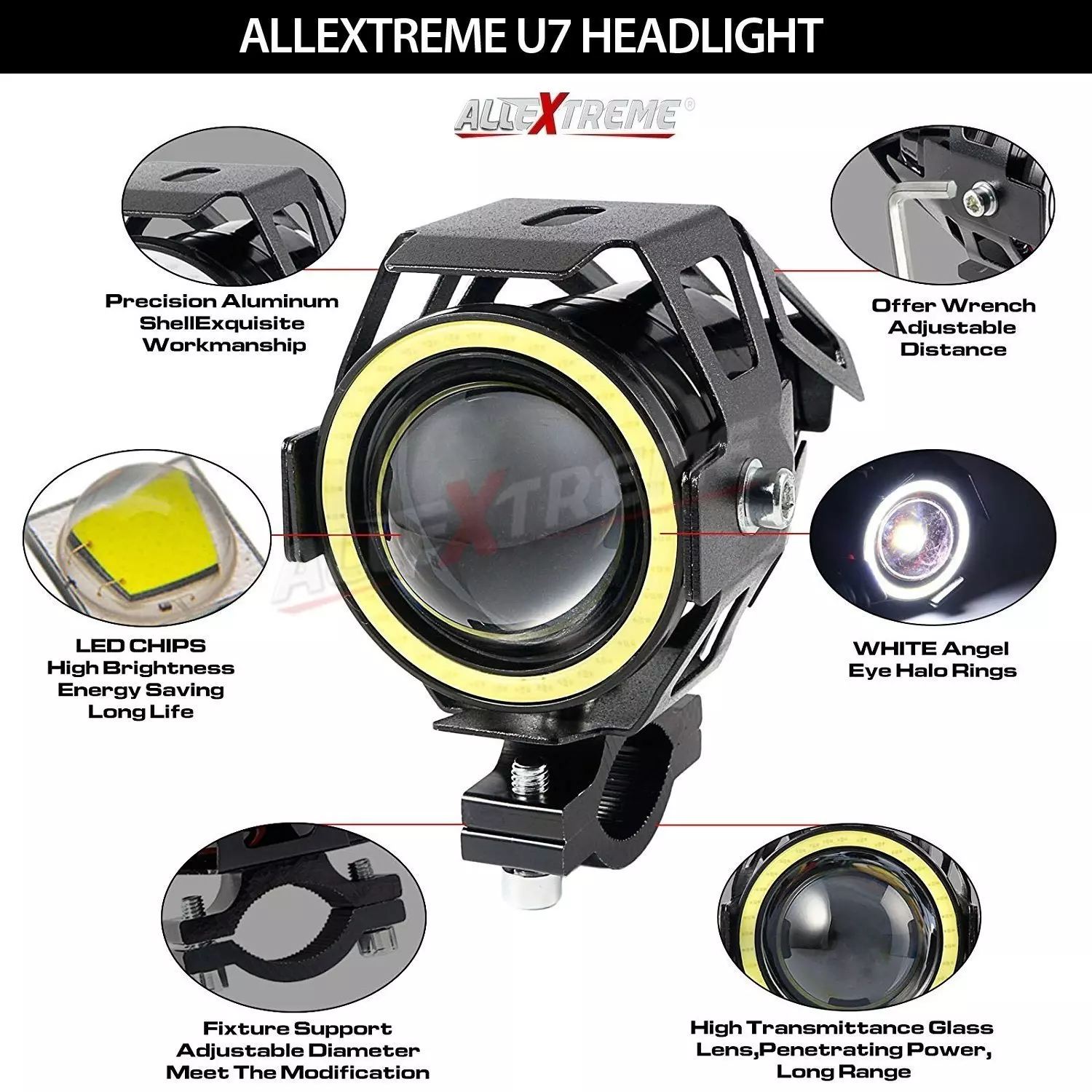 AllExtreme EXU7008 White Fog Light