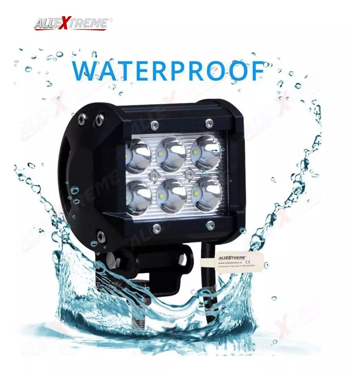 Allextreme 6 Led Fog Light For Cars,Off Road Vehicle, Truck, 4Wd, Suv, Atv - Smd Cree Headlight 10-30V, 18W, Pack Of 2 (Without Switch)