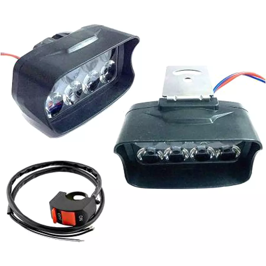 Cartronics 8 Led Shilon Fog Light  With On/Off Swich  for Hero Splendor Pro